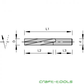 Stehle 2257 Schlichtfräser  12,0x42,0x12,0 mm Z=2 VHW Rechtslauf